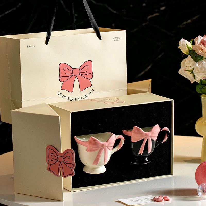 

Premium Coffee Cup And Saucer Set, Retro Cup, Wedding Gift For Girls, Company Gift, Gift Box, Water Cup. 301-400ml