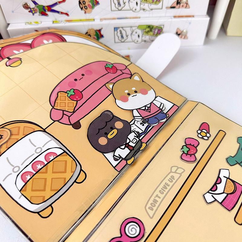 Waffle Knead Creative Cute Quiet Book Decompression Toy Book Handmade Diy Homemade Book Material Pack