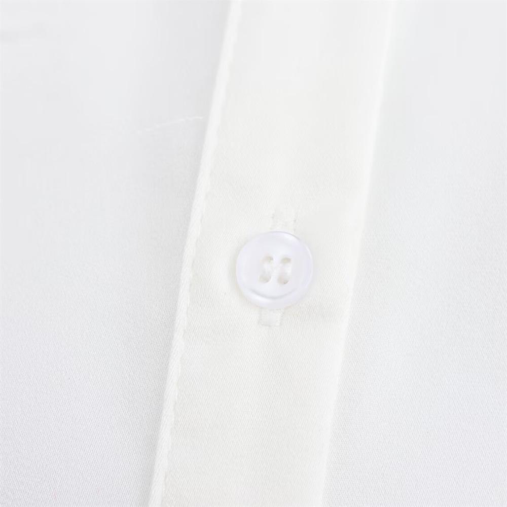 2025 Spring Women's Draped Lapel Shirt with Versatile Knot Decoration