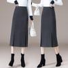 Autumn 2025 Bestseller: Versatile High-Waisted Pleated Skirt with Slit - Loose, Casual, and Flattering
