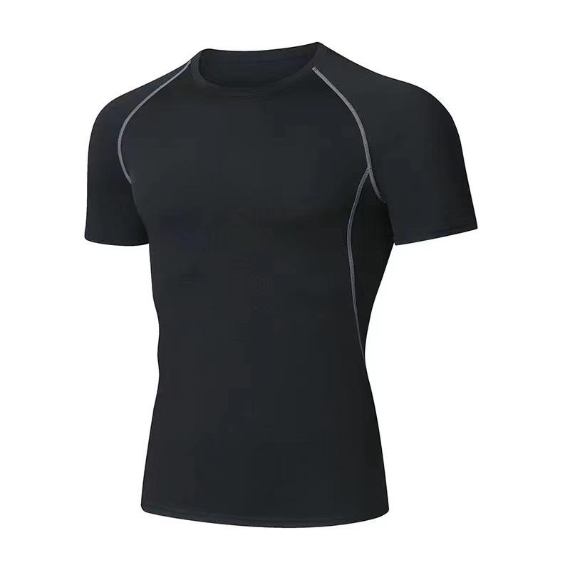 Men's Summer Stretchy Quick-Dry Sports T-Shirt – Breathable, Moisture-Wicking Short Sleeve for Running and Fitness
