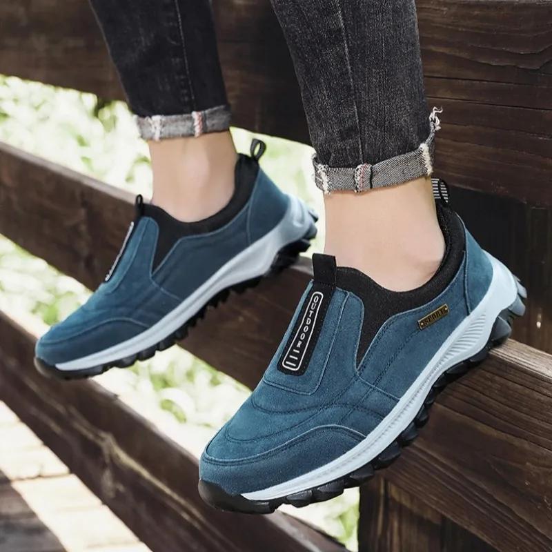 Winter Outdoor Sneakers for Man Fashion  Sale Slip On Platform Sport Running Shoes Light Anti-slip Male Hiking Shoe Masculino