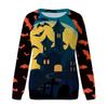 Halloween Women's Hoodie 3D Digital Printing Sweatshirt Evil Witch Dark Castle Terror Party Pullover
