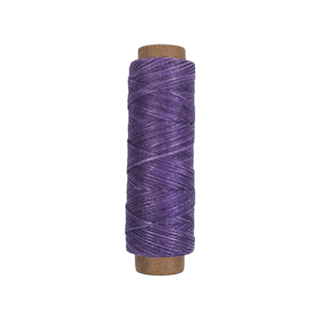 50m 150D Flat Waxed Thread 0.8mm Thickness Waxed Cord Hand Stitching Thread Sewing Line for Leathercraft DIY Accessories