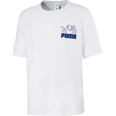 Puma T-shirt à Manches Courtes avec Logo X Tyakasha Imprimé Tops Unisexe Blanc 595559-02