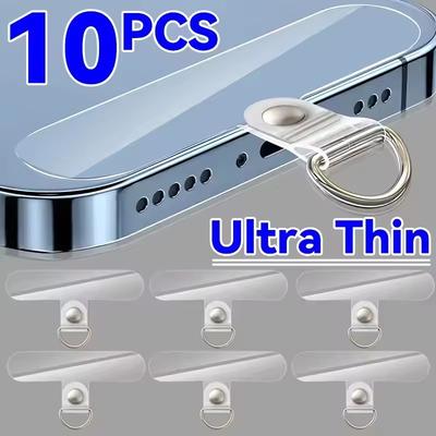 Universal Transparent Detachable Phone Lanyard Clips Card Wrist Cord Straps Patchs for Samsung Iphone Huawei Xiaomi Accessories