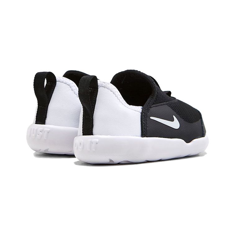 Nike Lil Swoosh Low-Top Sports Casual Shoes Baby Sneakers Black White AQ3113-001