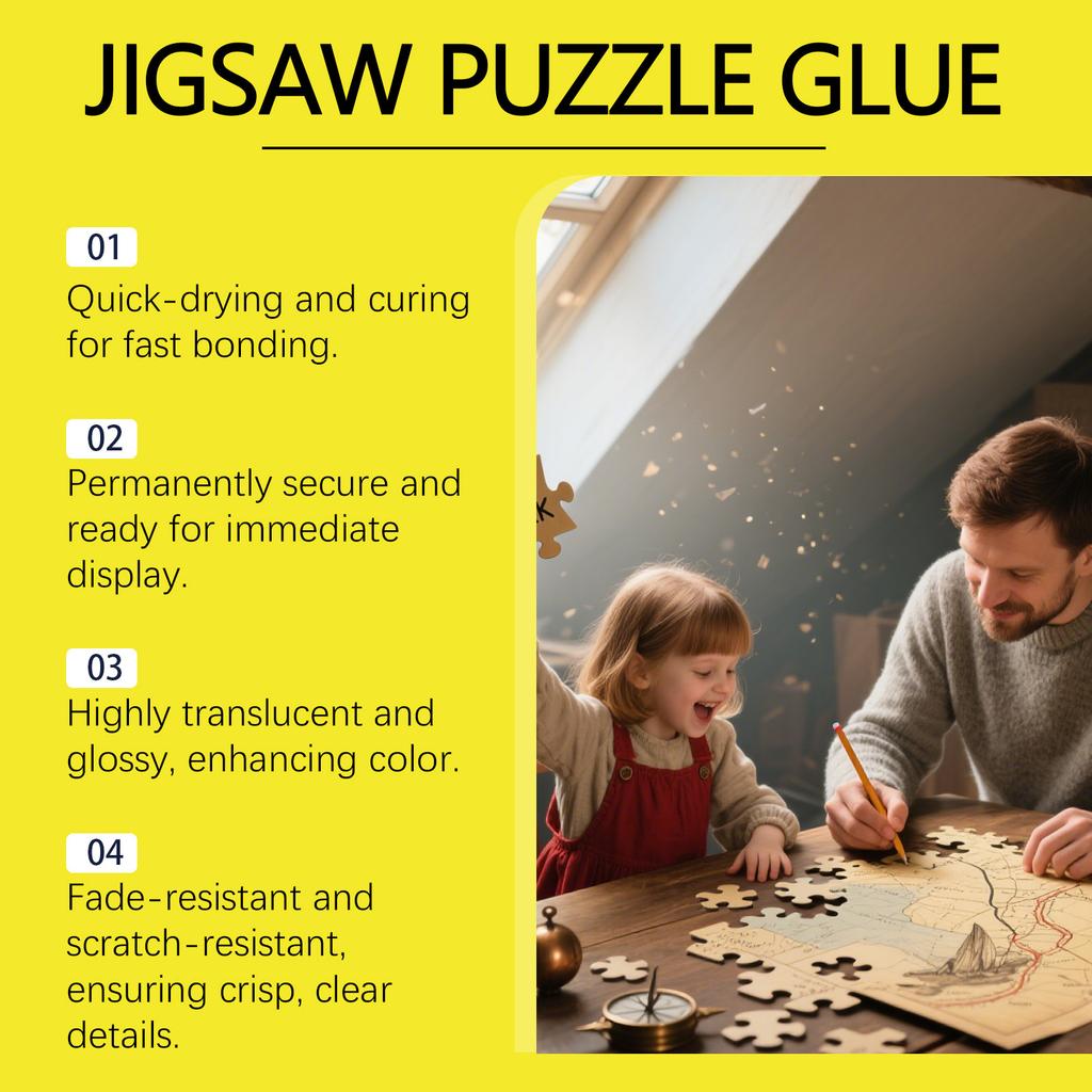 Puzzle-Kleber Aushärtend Transparenter Kleber Manuelle Puzzle-Formung Schüler DIY Puzzle-Fixierwerkzeug Kein Vergilben 30ML