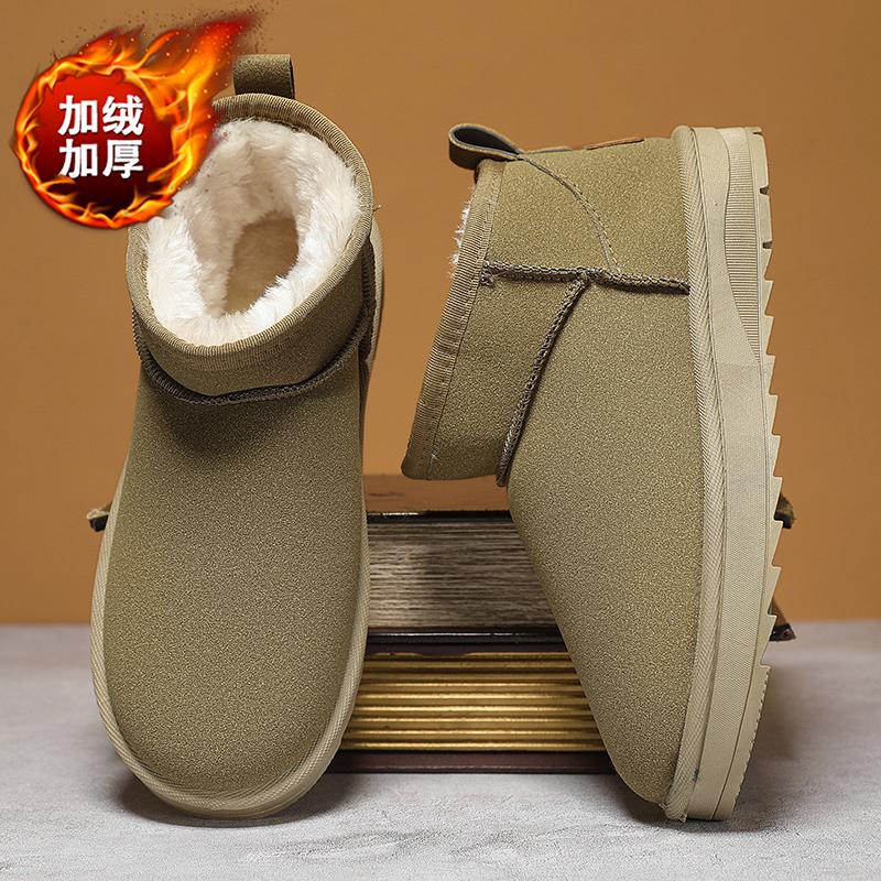 Snow boots winter velvet thickened warm bread shoes integrated fur sub-zero cotton shoes