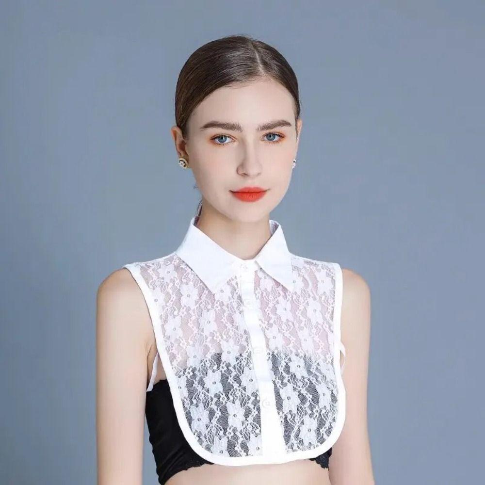 Multifunctional Lace Collar Lace Design Shirt Collar Fashion Detachable Collar  Women's