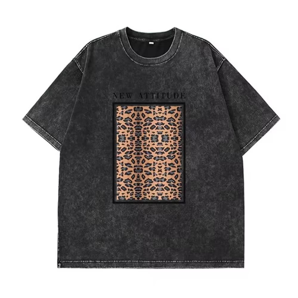 Hirsionsan Y2k Quality Oversized Washed T Shirt Women Men Vintage Print T-shirts Streetwear Wash Tee Girl Luxury Brand Tops