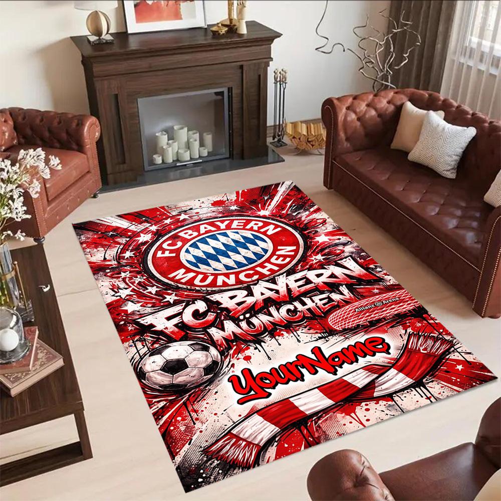 Fc Bayern München 41 Customizable Name Area Rug Suitable for Kitchen Outdoor Hallway Foyer Anti-slip Rug Decorate Offices