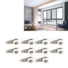 10PCS 23mm Nylon Pulley Stainless Steel Bracket Hanging Wheel Roller for Sliding Door Window White