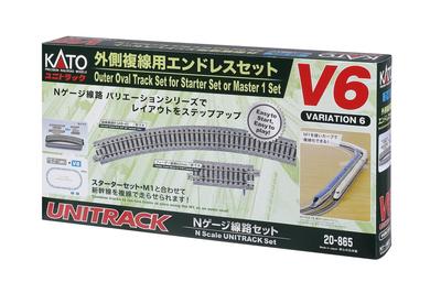 KATO N Gauge Outer Double Track Endless Set V6 20-865 Model Railroad Track Set