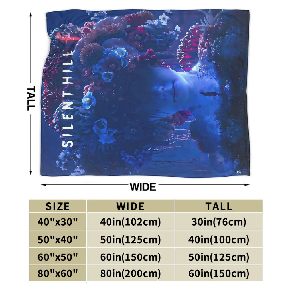 Silent Hill F Blanket Horror Game Super Warm Funny Plush Throw Blanket For Couch Bed Camping Flannel Bedspread Bed Cover