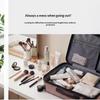 Cute Star Print Nylon Cosmetic Bag Large Capacity Portable Handle Toiletry Pouch for Women Travel Daily Use
