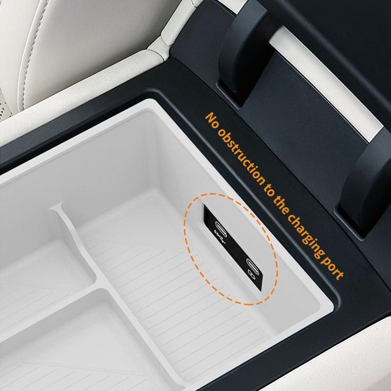 For ZEEKR 7X 2026 Car Armrest Compartment Storage Box Silicone Car Central Control Storage Box Auto Interior Accessories