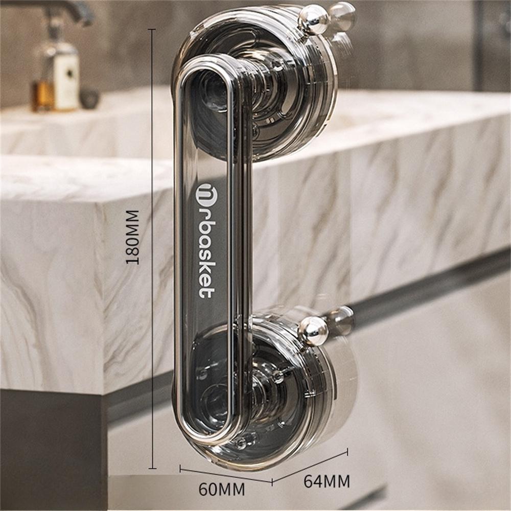 

Anti-slip Handrail with Suction Cup No Drilling Shower Door Handle Offers Safe Grip Plastic Mobile Portable Furniture Handles
