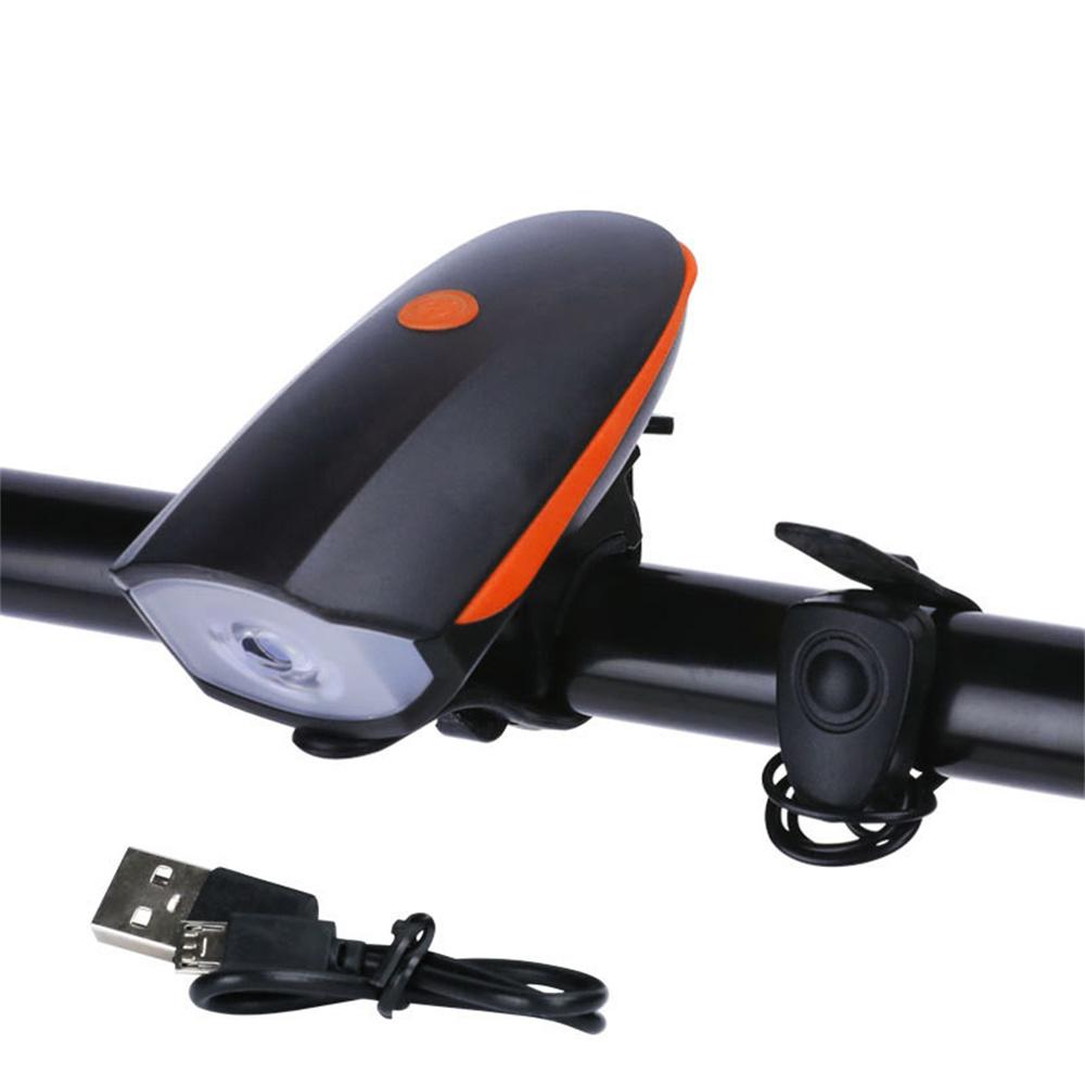 

Велосипедный фонарь 120 дБ, рожки, зарядка через USB, велосипедный фонарь, налобный фонарь для горного велосипеда, 1200 мАч, ночной фонарь 240 лм оранжевый