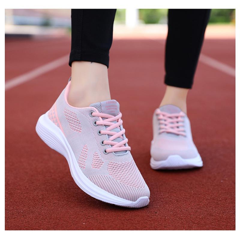 Autumn New Women's Shoes Breathable Fly Woven Mesh Running Shoes Casual Sports Shoes for Women