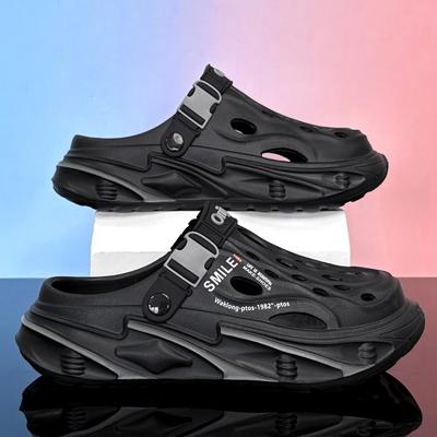 Summertime Mens Outside Sandal Shoes Slide Shoes Beach Plush Comfort Clogs Soft Slides New Men Daily Wear Shoes Garden Shoes Male Beach Slide Shoes