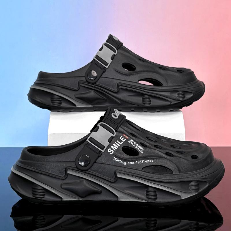 Summertime Mens Outside Sandal Shoes Slide Shoes Beach Plush Comfort Clogs Soft Slides New Men Daily Wear Shoes Garden Shoes Male Beach Slide Shoes