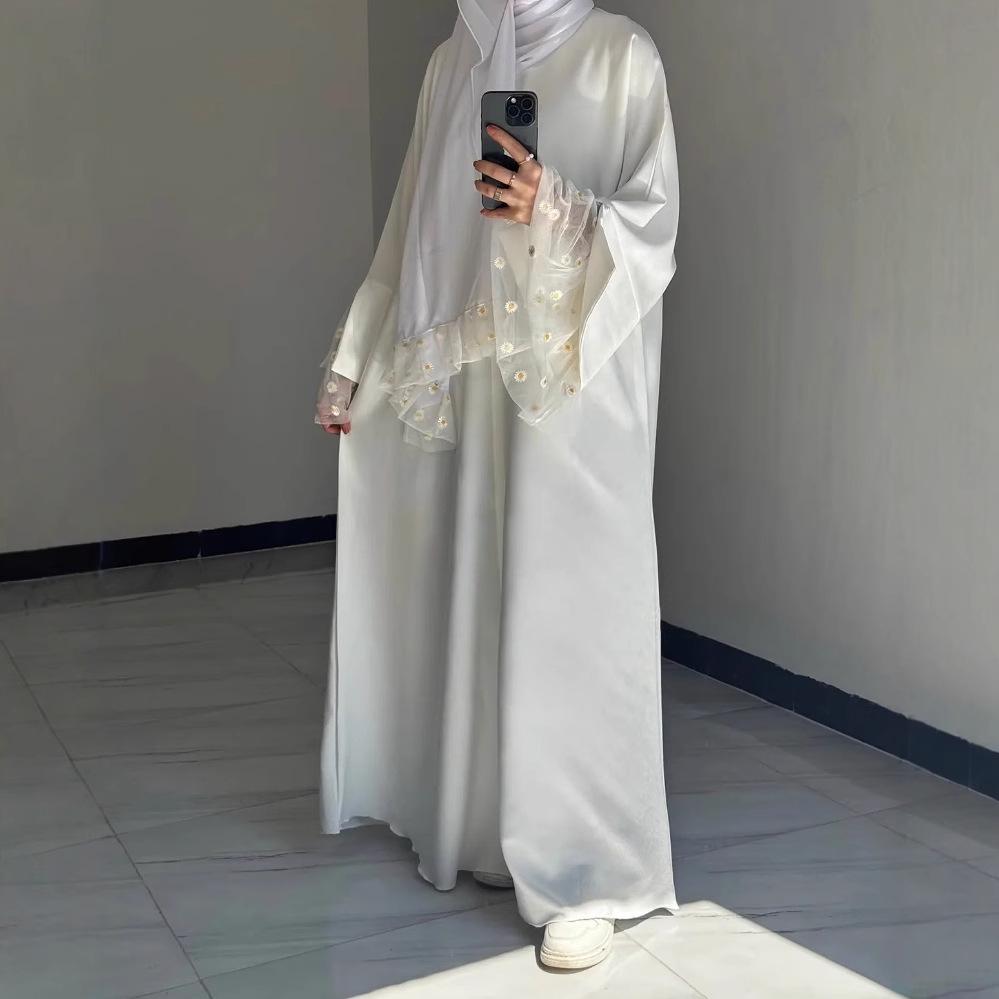 Loriya2025 Patchwork Lace Abaya Dress LR1017