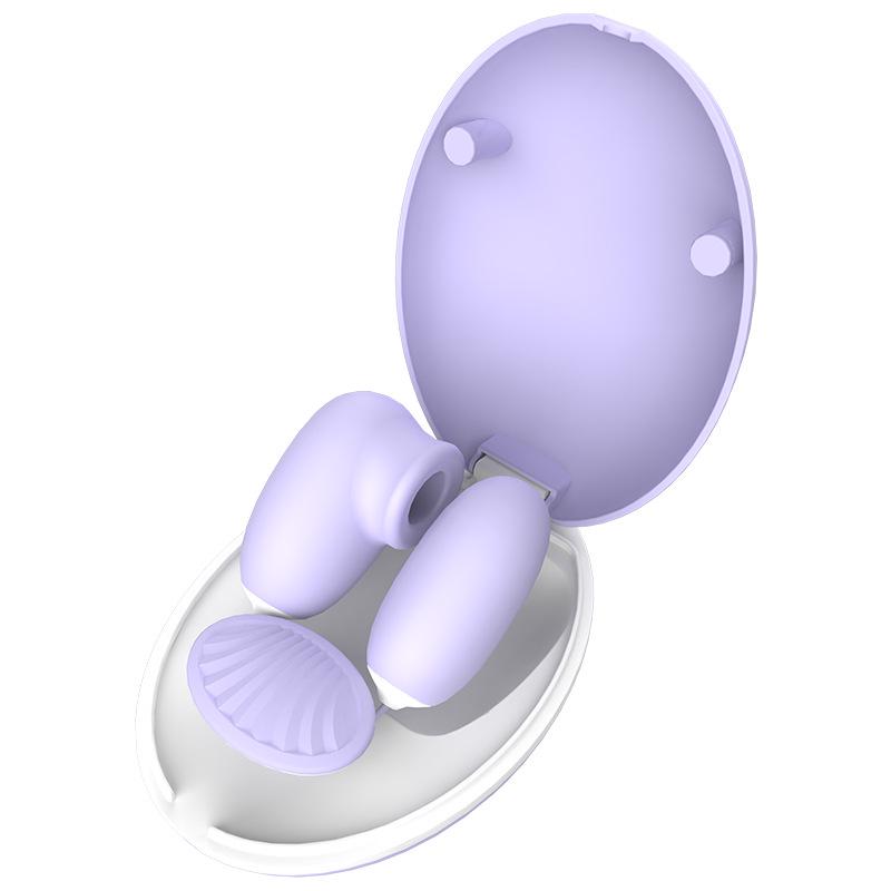 Heart Box Tongue Lick Vibrator - Clitoral Stimulator with Strong Vibration for Female Pleasure and Adult Novelty.