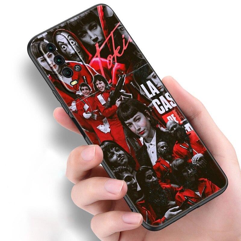 

Чехол для телефона La Casa De Papel Money Heist для Xiaomi Redmi Note 11 10 9 8 Pro 11T 10T 10S 9S 8T 9 9A 9C 9T, черный чехол, чехол Redmi Note 8 T