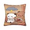 Kawaii Bear Pillow Case Bubu Dudu Graphic Pillow Cover Novelty Pillowcases For Sofa Home Decor