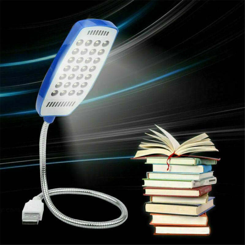 Metal Flexible Mini  Reading  Light Usb Charging 360 Degree Rotation High-brightness 28-led Heads