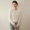 2026 Spring/Autumn Women's Baby Cashmere Round Neck Loose Knit Cardigan Sweater