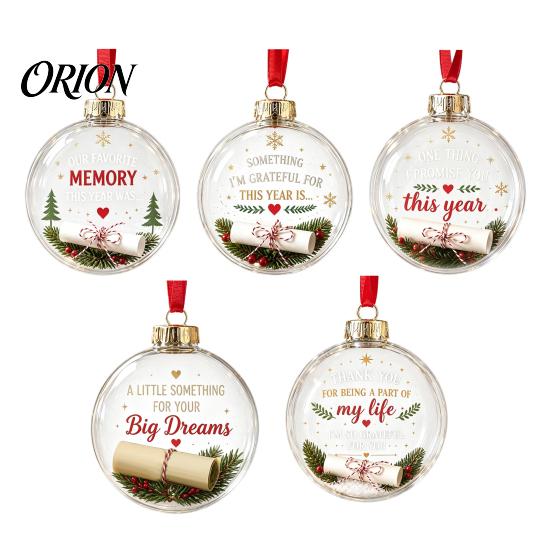 Fillable Christmas Ball Clear Acrylic Ball, DIY Transparent Ornament for Xmas Hanging Tree, Holiday, Wedding, Party, Home Decoration Lightweight
