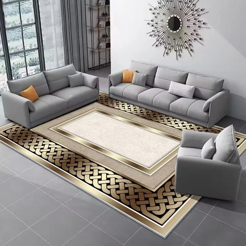 Luxury Carpets for Living Room Marble Decoration Home Rugs Hall Sofa Side Soft Floor Mat Room Decor Doorway Hallway Large Carpet