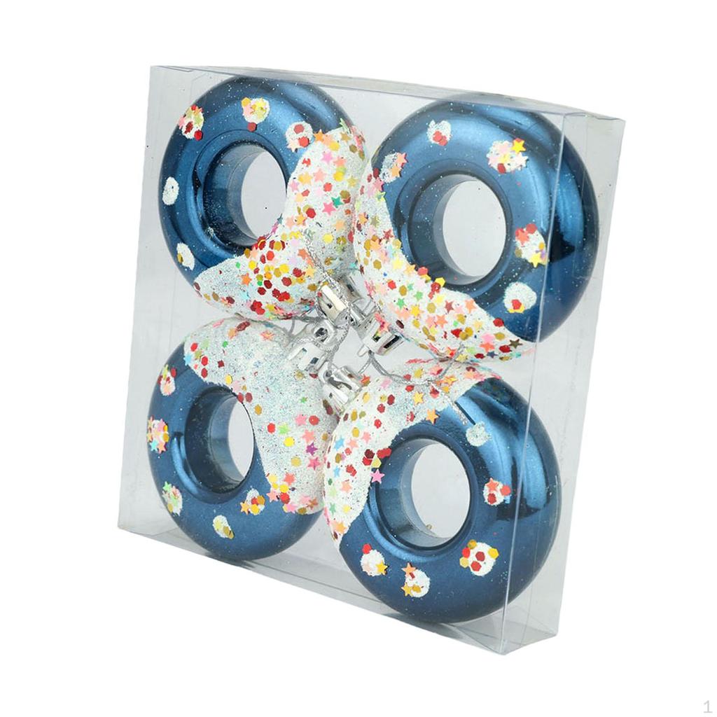 4 Donut Hanging Ornaments for Holiday Decor and Celebration In Home