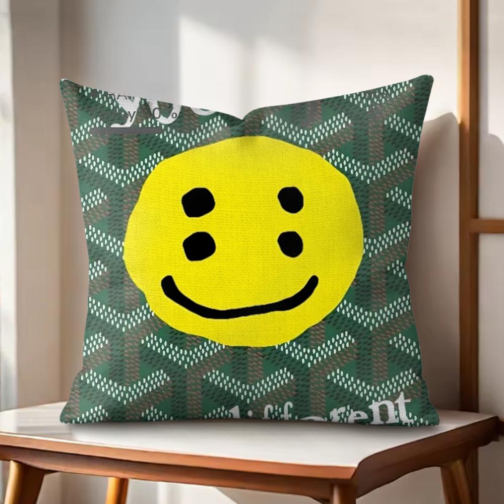 Luxury Smile C-Cpfm Cushion Cover Natural Linen Organic Fabric Double-Sided Printing Couch Pillow Covers Home Decor