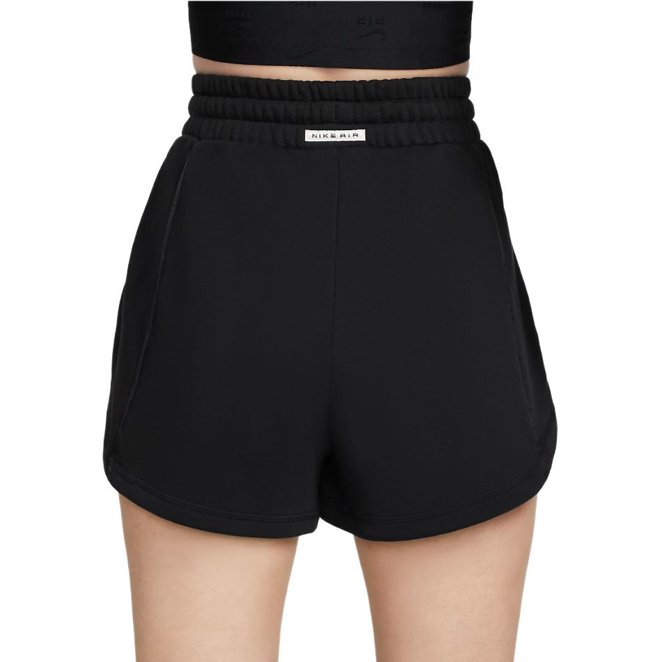 Nike Logo Print High Waist Casual Shorts Women shorts Black DQ6566-010