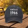 Vintage 1966 Printed Baseball Cap Unisex Fashion Duckbill Cap Suitable for Outdoor Sports Fitness Travel and Outings Multi