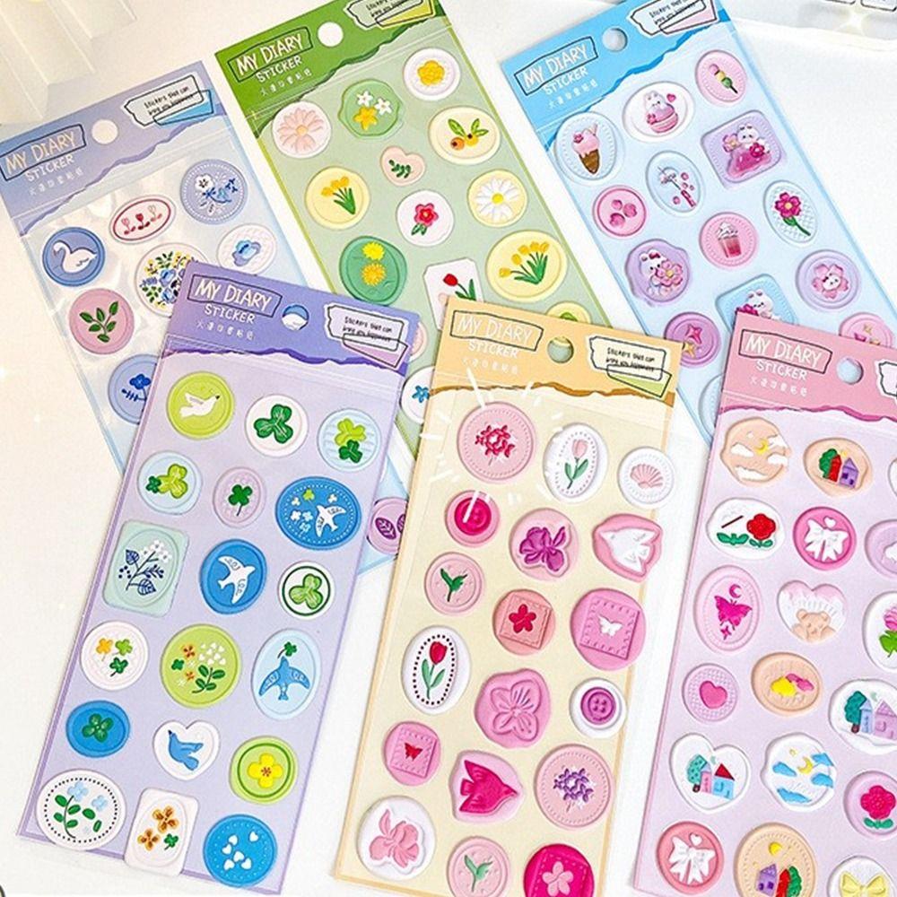 DIY Journal Stickers Wax Seals Stamp Stickers Album Decorative Sticker Adhesive Diary Stickers