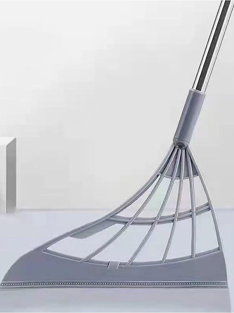 Soft Broom Hair Free Sweeper Floor Squeegee for Bathroom Home Cleaning