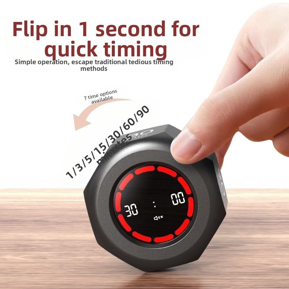Octagon Automatic Rotating Timer 1/3/5/15/30/60/90min Pomodoro Timer for Kids Studying