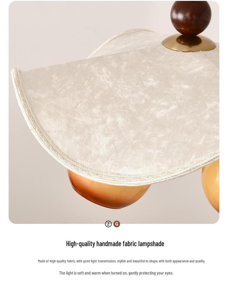 Vintage French Fabric Pendant Light for Dining, Living Room, or Bedroom