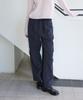 SHINE ON YOU Dual Texture Wool Check Pants_Classic Navy