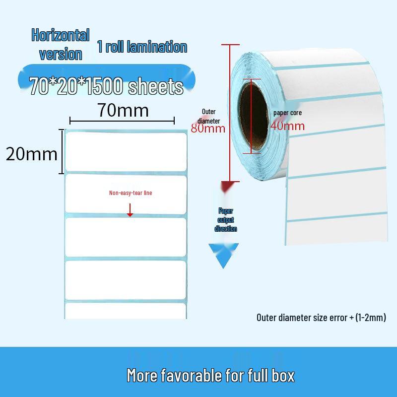 Durable Self-Adhesive Thermal Paper Barcode Labels for Printing 