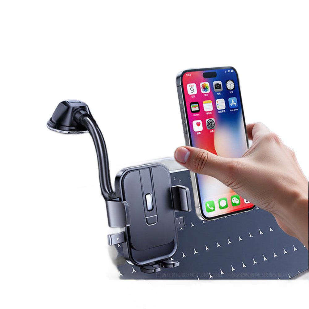 360° Car Phone Holder with Suction Cup and Vacuum Support
