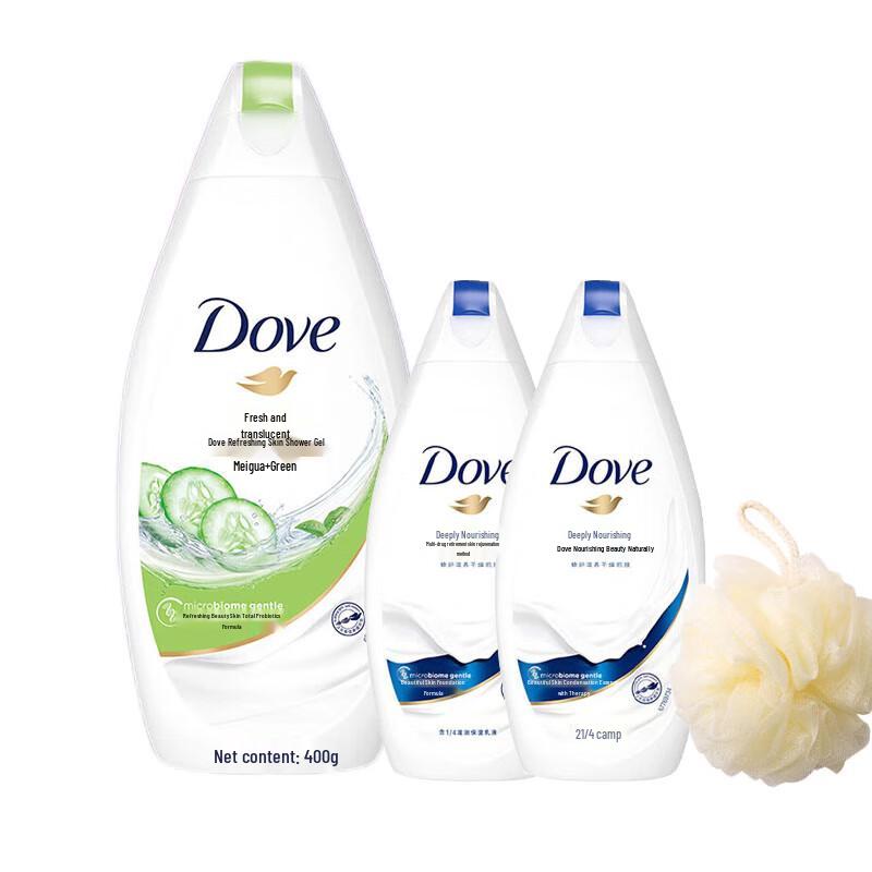 

Dove Fresh Hydration Shower Gel Value Pack with Bath Ball