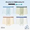 Men's Plus Size 10A Antibacterial Ice Silk Boxer Briefs - Seamless and Thin for Summer