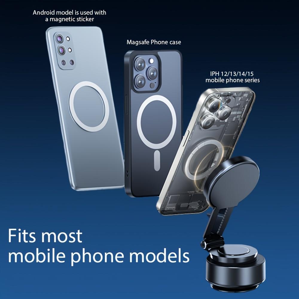 Upgraded Version New Magnetic Suction Mobile Phone Holder for Car Portable Electric Suction Cup Wall Mount Angle Adjustable 360° Rotation Retractable