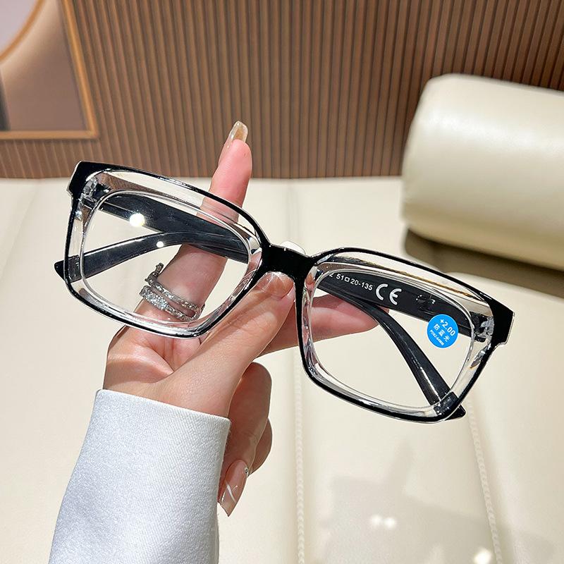 Vintage Anti Blue Light Square Reading Glasses Women For Man Myopia Customize Prescription Optical Presbyopia Frame 1.0 To 4.0