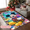 1pc Customize Name Chair Rug for Home Office Use, Colorful Mickey Mouse Storytime Area Carpet Appropriate for All Seasons